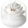 Organisateur de Cotons-Tiges et Tampons Cosmétiques - Pot Blanc en Lin Pur - MaxS Organisateur de Cotons-Tiges et Tampons Cosmétiques - Pot Blanc en Lin Pur - MaxS