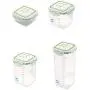 Boîtes de Conservation Alimentaire Food Savers 4 Packs, 240/650/1000/1800ml - Boîtes de Rangement en Plastique Scellées Superposables - Couleur : A Boîtes de Conservation Alimentaire Food Savers 4 Packs, 240/650/1000/1800ml - Boîtes de Rangement en Plastique Scellées Superposables - Couleur : A