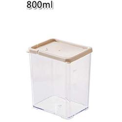 Square Plastic Canisters, Transparent Storage Sealed jar Pack of 3-D 800mlx3