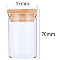 5PCS/Lot Food Storage Glass Jar No Lead Kitchen Storage Bottles Sealed Cans with Cover Large Capacity Candy Glass Jars Tea Box,80ML