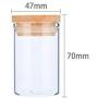 5PCS/Lot Food Storage Glass Jar No Lead Kitchen Storage Bottles Sealed Cans with Cover Large Capacity Candy Glass Jars Tea Box,80ML