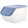JIJIKOKO Kitchen Rice Jar Nuts Storage Cereal Grain Box Large Capacity Food Barrel Snacks Storage Container windproof Mildew and Moisture Proof with Lid (S, Blue)