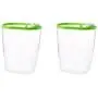 UPKOCH 3pcs Kitchen Food Containers Clear Airtight Dry Food Storage Organizer with Lids for Fridge Cabinet Baking Supplies Flour Green