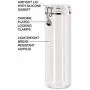 Oggi Acrylic Airtight Pasta Canister with Clamp, 4"Dia. x 12"H. Oggi Acrylic Airtight Pasta Canister with Clamp, 4"Dia. x 12"H.