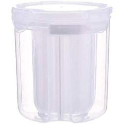 Food Storage Container -Durable Seal Pot- NszzJixo9 Cereal Storage Containers - For Dry Foods & Liquids - Kitchen Space Saving - BPA Free - Clear Containers with 3or4 Spaces (S)