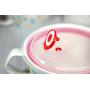 Unique Shape Microwavable Ceramic Noodle Bowl with Handle and Seal Fine Porcelain (PurpleUnicorn)