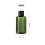 2PCS 100ml/3.4oz Empty Refillable Dark Green Plastic Aluminum Screw Cap Bottle Cosmetic Dispenser Container Jar Vial Pot Holder with Orifice Reducer for Essential oil Lotion Emollient Water Toner