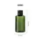 2PCS 100ml/3.4oz Empty Refillable Dark Green Plastic Aluminum Screw Cap Bottle Cosmetic Dispenser Container Jar Vial Pot Holder with Orifice Reducer for Essential oil Lotion Emollient Water Toner