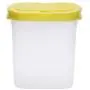 Clear Seasoning Pot Cans Spice Rack 2 Lid Condiment Bottles Pepper Shakers Box Kitchen Tools Spices Storage Jar for Cooking (Yellow)