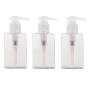 3PCS 100ml 3.4oz Empty Plastic Pump Cream Bottles Makeup Cosmetic Bath Shampoo Shower Toiletries Liquid Lotion Emulsion Bottle Travel Container (Clear)