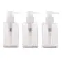3 x 100ml 3,4oz Leere Kunststoff Pumpflaschen Kosmetikcreme Make-up Badekosmetik Shampoo Duschgel Toilettenspülung Flüssigkeit Lotion Emulsion Reisebehälter (Transparent)