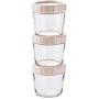 Yl Ly Stackable Glass Sealed Cans Kitchen Transparent Jar Glass Bottle Candy Jars Grain Storage Tanks Light Powder