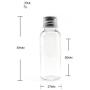 erioctry 6PCS 10ml/15ml/20ml/30ml Empty Clear Travel Portable Refillable Plastic Essential Oils Powders Creams Small Bottle Jar Container with Aluminum Silver Lid (30ml/ 1oz)