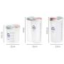 UPKOCH Food Canisters Storage Containers Transparent Plastic Sugar Grain Snacks Beans Nuts Storage Box Organizer 3 Slots