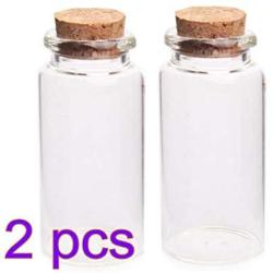 Glass Jars Bottles With Cork Stoppers4Pcs 3060MM 25ML Glass Bottles Wishing Bottle Empty Sample Storage Jars with Cork Stoppers Transparent