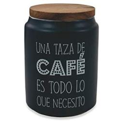 Villa dEste Home Tivoli Jar, Stoneware, Black, 10.5x15 cm