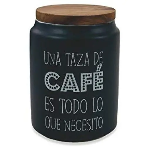 Villa dEste Home Tivoli Jar, Stoneware, Black, 10.5x15 cm Villa dEste Home Tivoli Jar, Stoneware, Black, 10.5x15 cm
