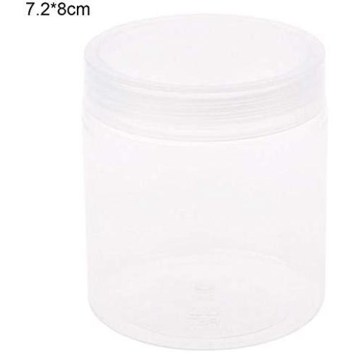 Grey990 Wide Round Transparent Plastic Food Storage Container Sealed Jar Box with Lid Kitchen Storage Container 7.28cm