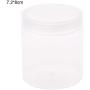 Grey990 Wide Round Transparent Plastic Food Storage Container Sealed Jar Box with Lid Kitchen Storage Container 7.28cm
