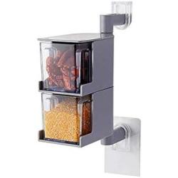 Ccoco Creative Condiment Jars Seasoning Storage Box Grain Rotating Salt Multi-Storey Convenient