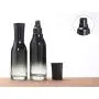 SYBL 1PCS 40ml/1.4oz Hochwertige, quadratische, schwarze, Farbverlaufs-Glas-Pumpflasche, Tragbarer Reise-Kosmetik-Lotion-Verteilerbehälter, Glasflasche, Jar Pot Vial für Emulsion, Serum