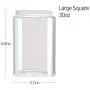 Silicook Klare Kunststoffbehälter Set, 3er-Set (30oz), Quadratisch, Transparent, Küchen- und Haushalt-Organisationsbehälter für Trockenwaren, Gewürze, Gemüse, Zutaten usw.