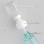 JOSALINAS 4PCS Airless Pump Bottle 2oz/60ml Plastic Empty Clear Refillable Travel Container Dispenser for Lotion Creams foundation