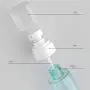 JOSALINAS 4PCS Airless Pump Bottle 2oz/60ml Plastic Empty Clear Refillable Travel Container Dispenser for Lotion Creams foundation