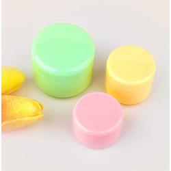 Pack of 6 3.4 Oz (100ml) Plastic Cosmetic Sample Jars with Inner Liners and Dome Lids Cosmetic Pot Case Empty Containers for Salves Creams Lip Balm Small Items Scrubs Oils Nail Accessories (Green)