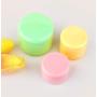 Pack of 6 3.4 Oz (100ml) Plastic Cosmetic Sample Jars with Inner Liners and Dome Lids Cosmetic Pot Case Empty Containers for Salves Creams Lip Balm Small Items Scrubs Oils Nail Accessories (Green)