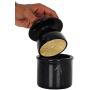 Butter Dish Cover Pot Handmade Marble Butter Storage Crock Keeper for Kitchen - Non Ceramic Non Plastic - Used as Utensil Holder and Deep Covered Butter Churn Kitchenware Jar Container (Black)
