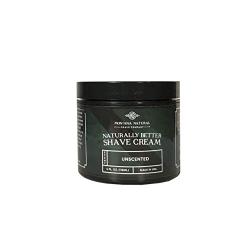 MNSC Unscented Naturally Better Shave Cream - Handcrafted in USA - Organic Farm to Skin Ingredients for a Smooth Shave - Thick Lather to Fight Nicks, Cuts and Razor Burn - Cruelty Free