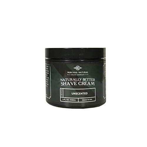MNSC Unscented Naturally Better Shave Cream - Handcrafted in USA - Organic Farm to Skin Ingredients for a Smooth Shave - Thick Lather to Fight Nicks, Cuts and Razor Burn - Cruelty Free