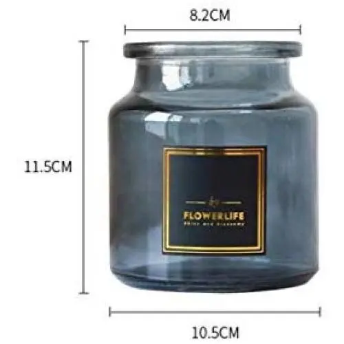 Bouteille de Rangement en Verre Gris Scandinave Européen Transparente, Organisateur de Bureau, Conteneur pour Fleurs, Décoration Bouteille de Rangement en Verre Gris Scandinave Européen Transparente, Organisateur de Bureau, Conteneur pour Fleurs, Décoration