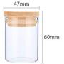 5PCS/Lot Food Storage Glass Jar No Lead Kitchen Storage Bottles Sealed Cans with Cover Large Capacity Candy Glass Jars Tea Box,80ML