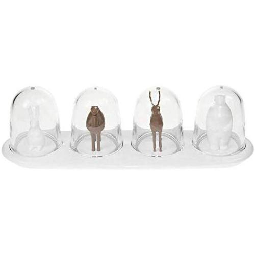 Four Seasons Plant Animal Spice Jar Set Salt & Pepper Shaker Set, Creative Kitchen Salt Pepper Condiment Seasoning Shaker Seasoning Jar Condiment Storage Container Cruet Spices Jar Storage Bottle Box