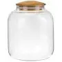 Cabilock 900ml Bamboo Lid Storage Jar Borosilicate Glass Storage Jar Candy Jar Spice Jars Glass Storage Tank for Sugar Candy Cookie