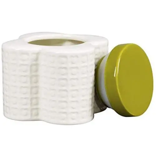 Orla Kiely OK602 Geformte Aufbewahrungsdose – Wellbleiglas mit gepressten Blumen