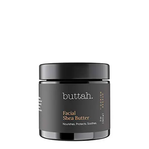 Dorion Renaud Buttah Skin Gesichts-Shea-Butter 2oz - 100 % Natürliches & Organisches Festes Reines Aufgeschlagenes Roh-Shea-Butter aus Afrika - Bester Gesichtsfeuchtigkeitspflege für dunkle Haut – Schwarzer, eigener Hautpflegemarke