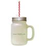 Forest GreenAnd They Lived Happily Ever After #1 Frosted Glass Mason Jar With Straw