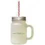 Forest GreenAnd They Lived Happily Ever After #1 Frosted Glass Mason Jar With Straw Forest GreenAnd They Lived Happily Ever After #1 Frosted Glass Mason Jar With Straw