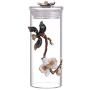 Coffee Jar Tea Jar Crystal Enamel Orchid Storage Container Kitchen Container 14Oz / 400Ml
