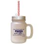 Navy Thou Shalt Make Thy Prayer Unto Him Frosted Glass Mason Jar With Straw