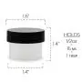 Cornucopia 15-Milliliter Plastic Jars with Lids (24-Pack); Tiny 1/2 Ounce PP Jars with Lined Caps, BPA-free