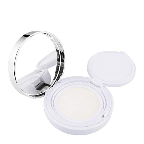 15ml/0.5oz Empty Luxurious Portable Air Cushion Puff Case Foundation BB Cream Box Make-up Powder Container Dressing Case with Air Cushion Sponge Powder Puff and Mirror (White)