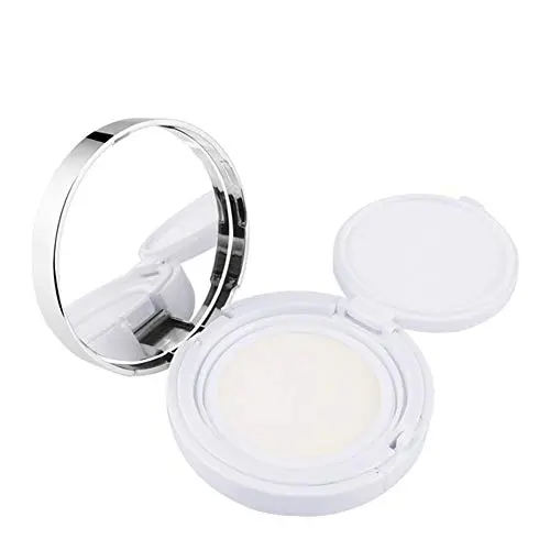 Boîte de Rangement Luxueuse Portable 15ml/0.5oz pour Poudre, CC Cream, Éponge à Fond de Teinte, avec Miroir (Blanc)