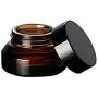 15g/20g/30g Empty Refillable Amber GlassCosmetic Cream Jar Pot Inclined Shoulder Bottle Container with Screw Black Lids for Salve, Cream, DIY Beauty, Essential Oils (Pack of 3) (15g)