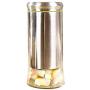Cwg Set of 3 Stainless Steel Glass Airtight Canister Tea Sugar and Coffee Storage Canister Jars