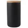 Handmade Ceramics Concise Storage Jar Seal Bamboo Lid Food Jar For Serving Tea, Coffee, Spice (103mmx182mm)