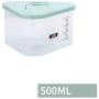 LoCbaT- 1x Storage Organizer 500ml 1000ml Grain Container Rice Box Cereal Bean Sealed With Measuring Cup Boxes Jars Bottles Jars Boxes Rice Storage Plastic Kitchen Container Beaker Bottle